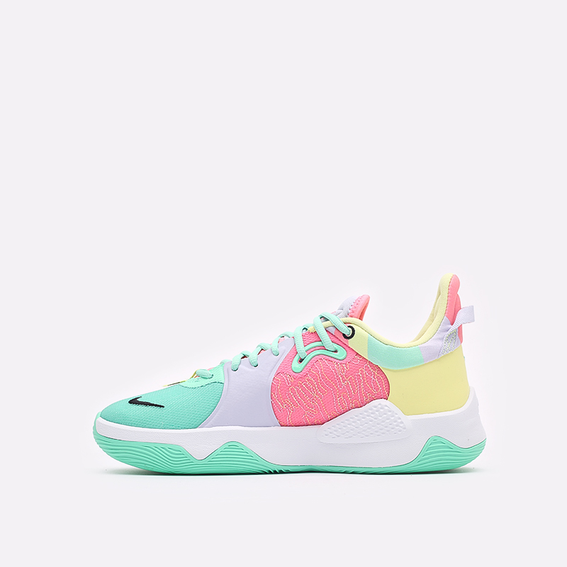  разноцветные баскетбольные кроссовки Nike PG 5 CW3143-301 - цена, описание, фото 2