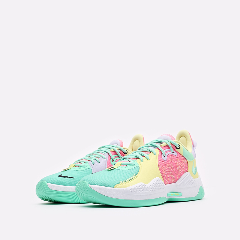  разноцветные баскетбольные кроссовки Nike PG 5 CW3143-301 - цена, описание, фото 4