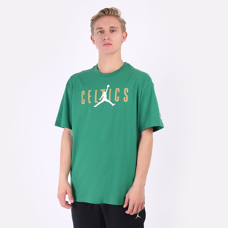 мужская зеленая футболка Jordan Boston Celtics Courtside Statementt Tee DA6504-312 - цена, описание, фото 1