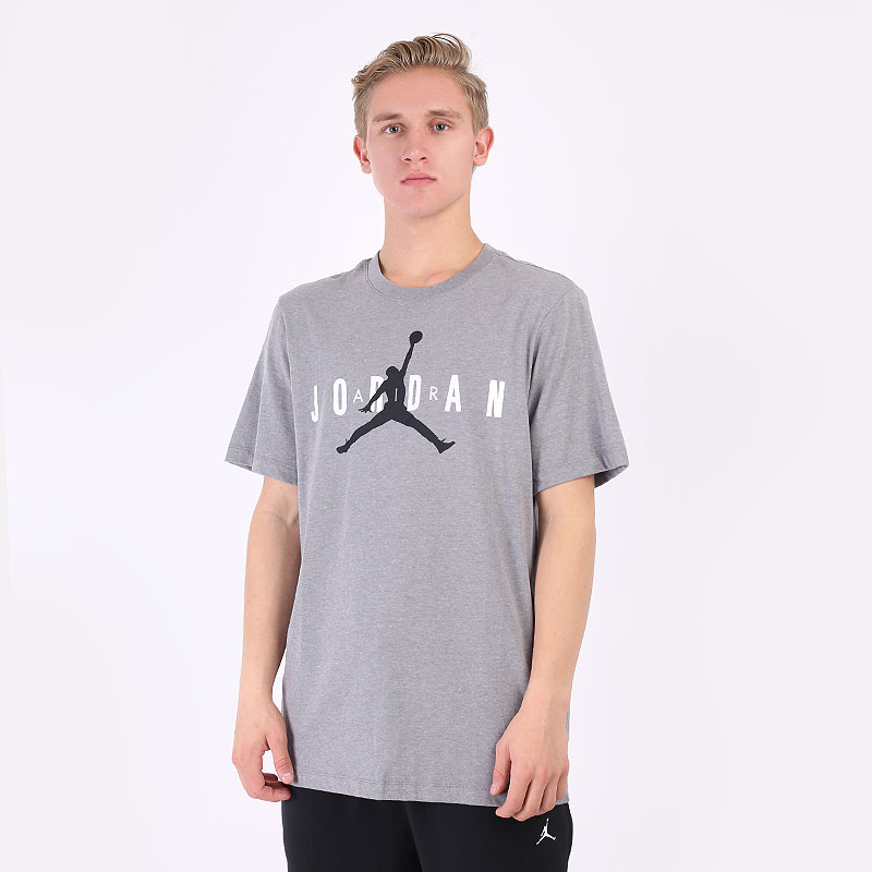 мужская серая футболка Jordan Air Wordmark Tee CK4212-092 - цена, описание, фото 1