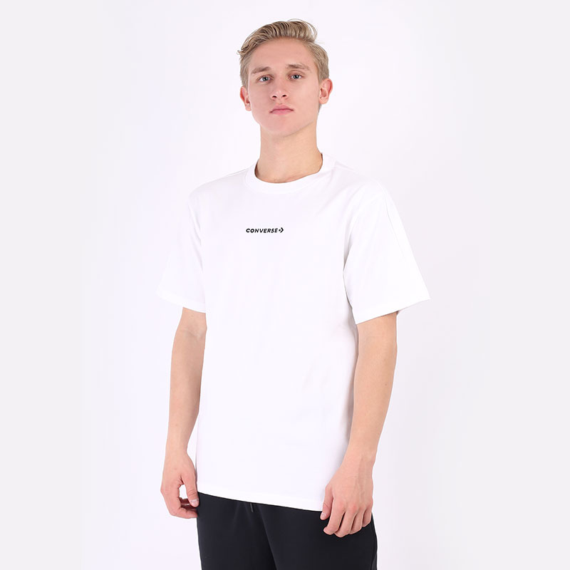 мужская белая футболка Converse Court Tee 10022029102 - цена, описание, фото 1