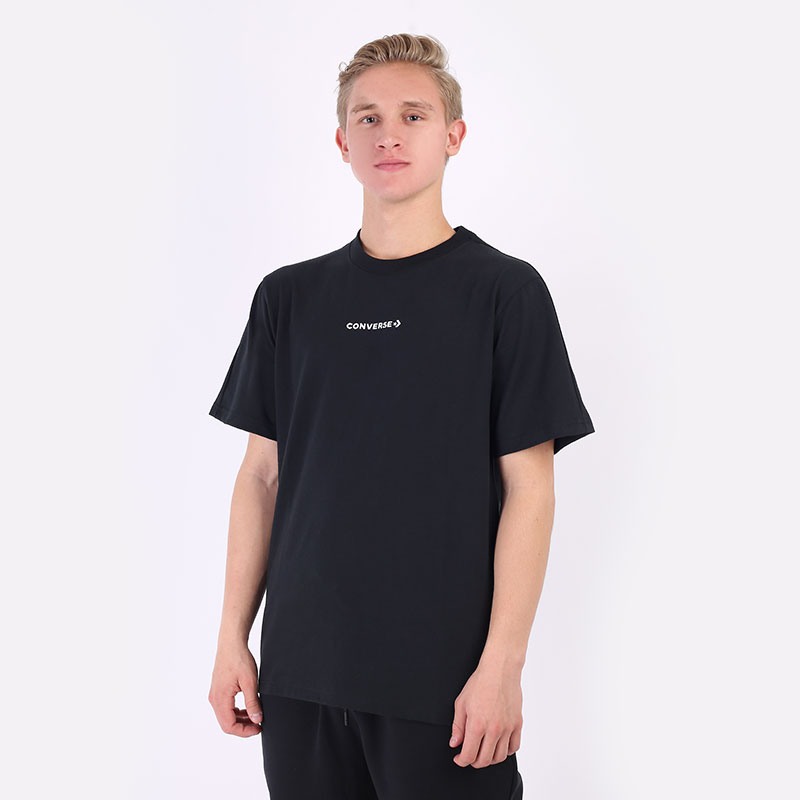 мужская черная футболка Converse Court Tee 10022029001 - цена, описание, фото 1
