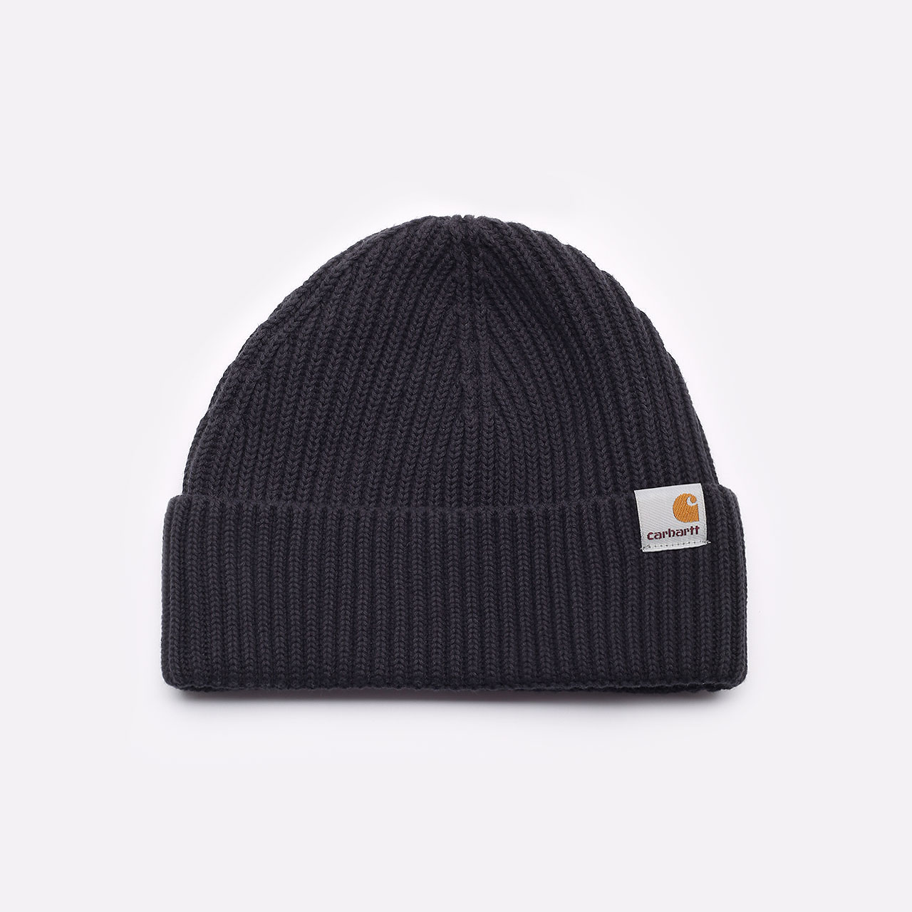  серая шапка Carhartt WIP Burbank Beanie I029491-soot - цена, описание, фото 1