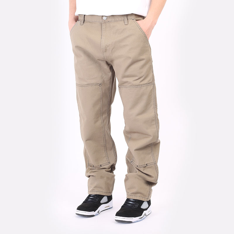 мужские бежевые брюки Carhartt WIP Double Front Pants I029770-tanami - цена, описание, фото 1