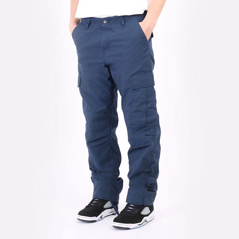 мужские синие брюки Carhartt WIP Regular Cargo Pant I015875-admiral - цена, описание, фото 1