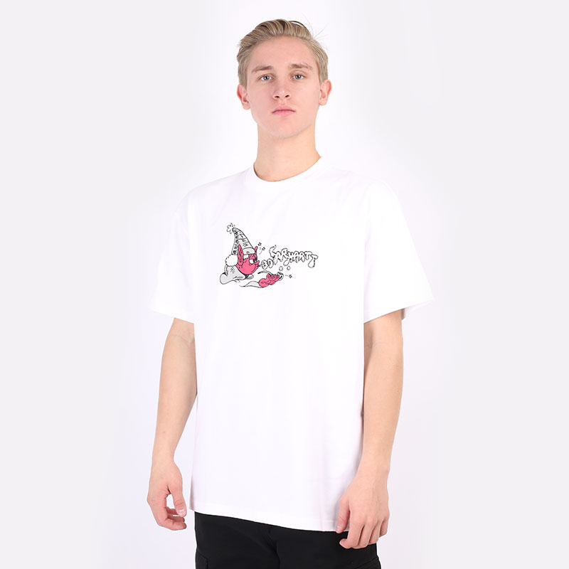 мужская белая футболка Carhartt WIP S/S Kogancult Wizard T-Shirt I029632-white - цена, описание, фото 1