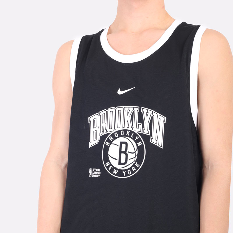 мужская черная майка Nike Brooklyn Nets Courtside DB1266-010 - цена, описание, фото 2