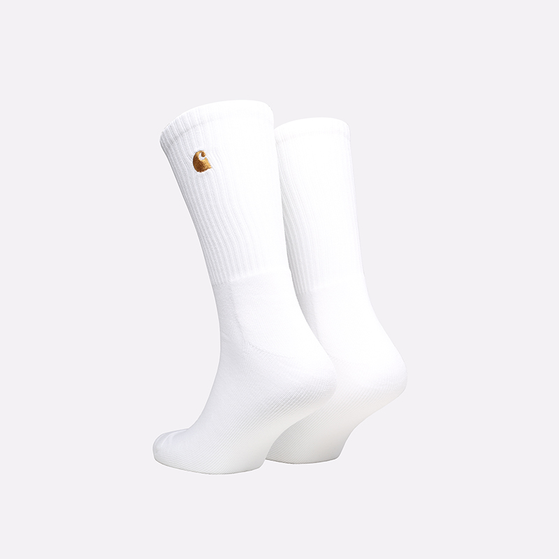 мужские белые носки Carhartt WIP Chase Socks I029421-white/gold - цена, описание, фото 2