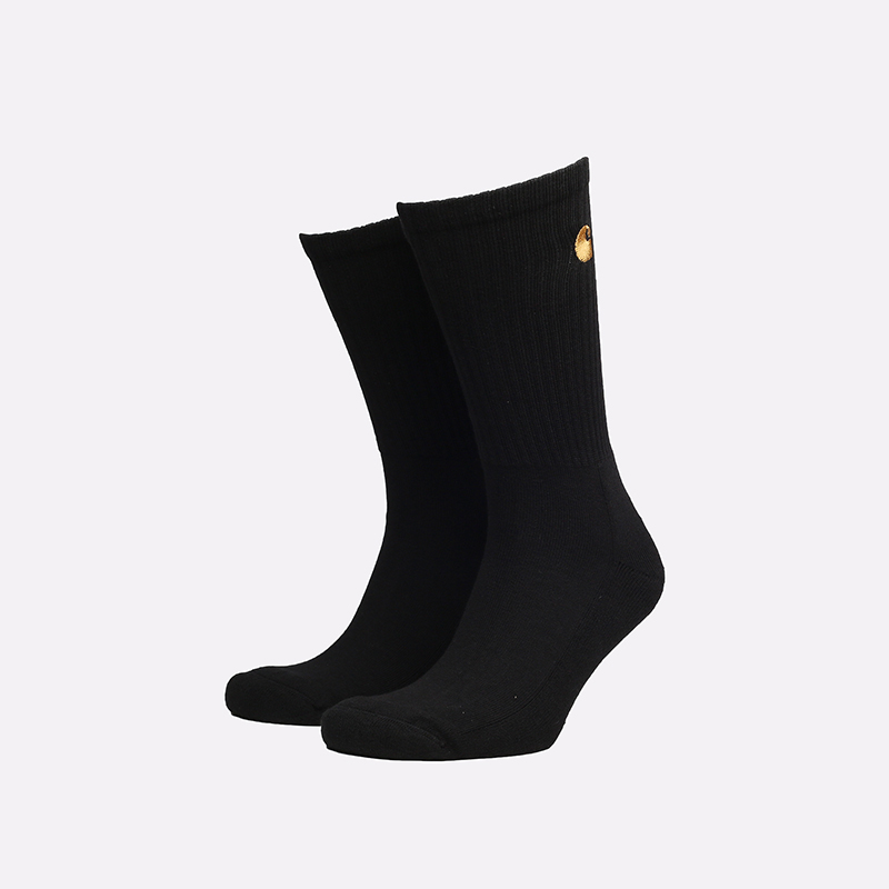 мужские черные носки Carhartt WIP Chase Socks I029421-black/gold - цена, описание, фото 1