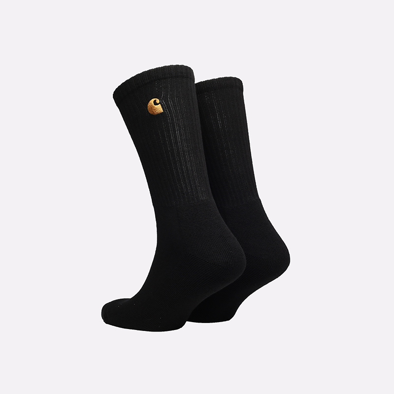 мужские черные носки Carhartt WIP Chase Socks I029421-black/gold - цена, описание, фото 2