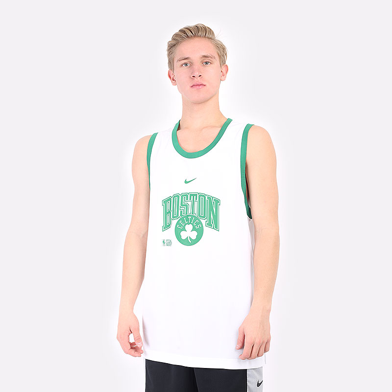 мужская белая майка Nike  NBA Tank Boston Celtics Courtside DB1268-100 - цена, описание, фото 1