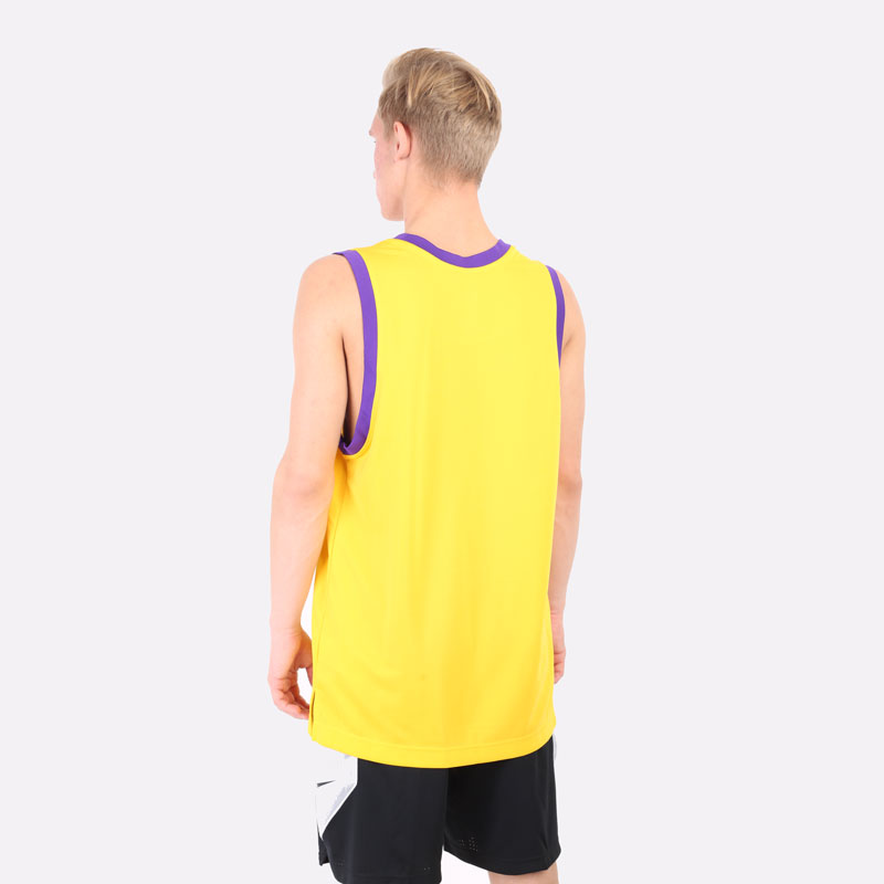 мужская желтая майка Nike Maillot NBA Los Angeles Lakers Nike Courtside DB1276-728 - цена, описание, фото 3