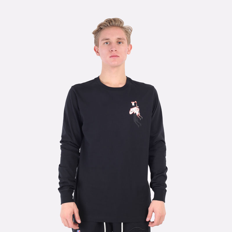   лонгслив Jordan Jumpman Long-Sleeve T-Shirt DC9775-010 - цена, описание, фото 3