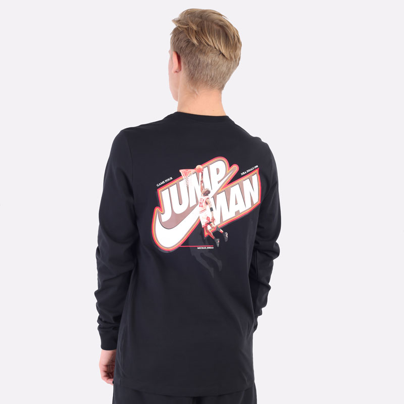   лонгслив Jordan Jumpman Long-Sleeve T-Shirt DC9775-010 - цена, описание, фото 5