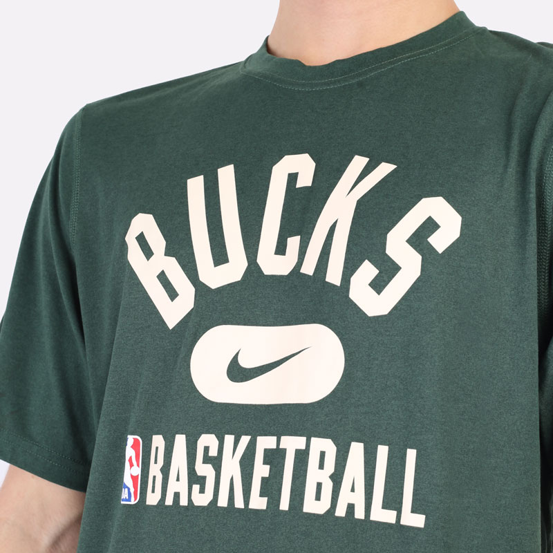 мужская зеленая футболка Nike NBA Bucks Practice Tee DA5928-323 - цена, описание, фото 5