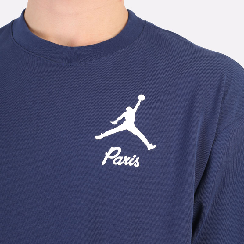 мужская синяя футболка Jordan Paris Saint-Germain T-Shirt DM4138-410 - цена, описание, фото 6