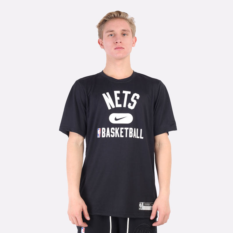 мужская черная футболка Nike Brooklyn Nets Dri-FIT NBA T-Shirt DA5913-010 - цена, описание, фото 3