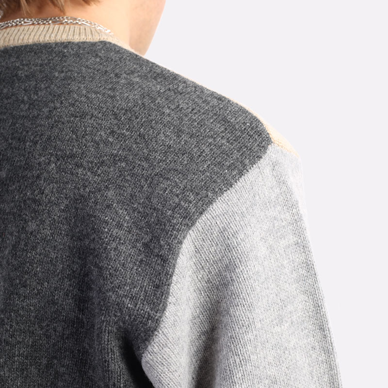 мужской разноцветный свитер Carhartt WIP Triple Sweater I029514-grey/black - цена, описание, фото 5