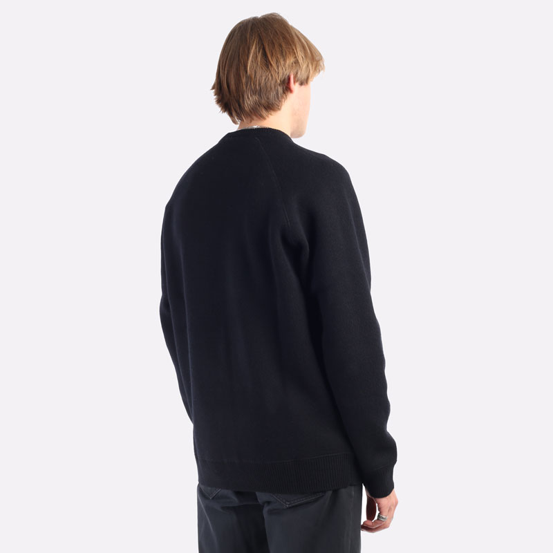 мужской черный свитер Carhartt WIP Chase Sweater I028362-black/gold - цена, описание, фото 5