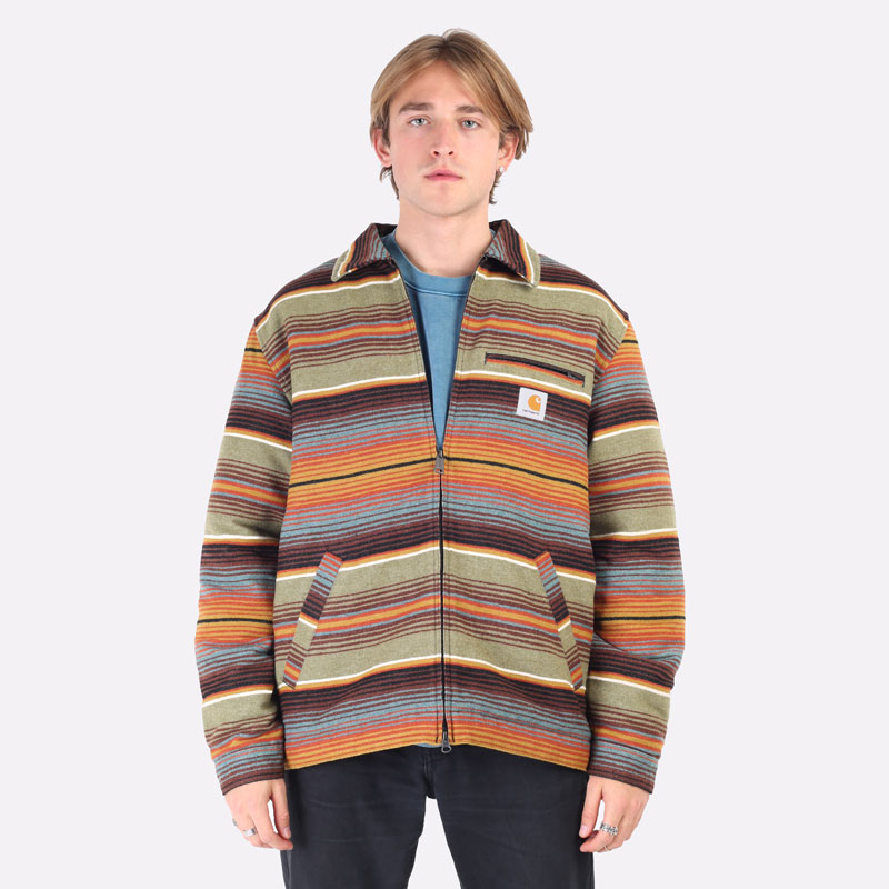 мужская разноцветная куртка Carhartt WIP Detroit Tuscon Jacket I029438-dollar green - цена, описание, фото 5