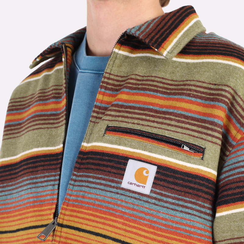 мужская разноцветная куртка Carhartt WIP Detroit Tuscon Jacket I029438-dollar green - цена, описание, фото 6