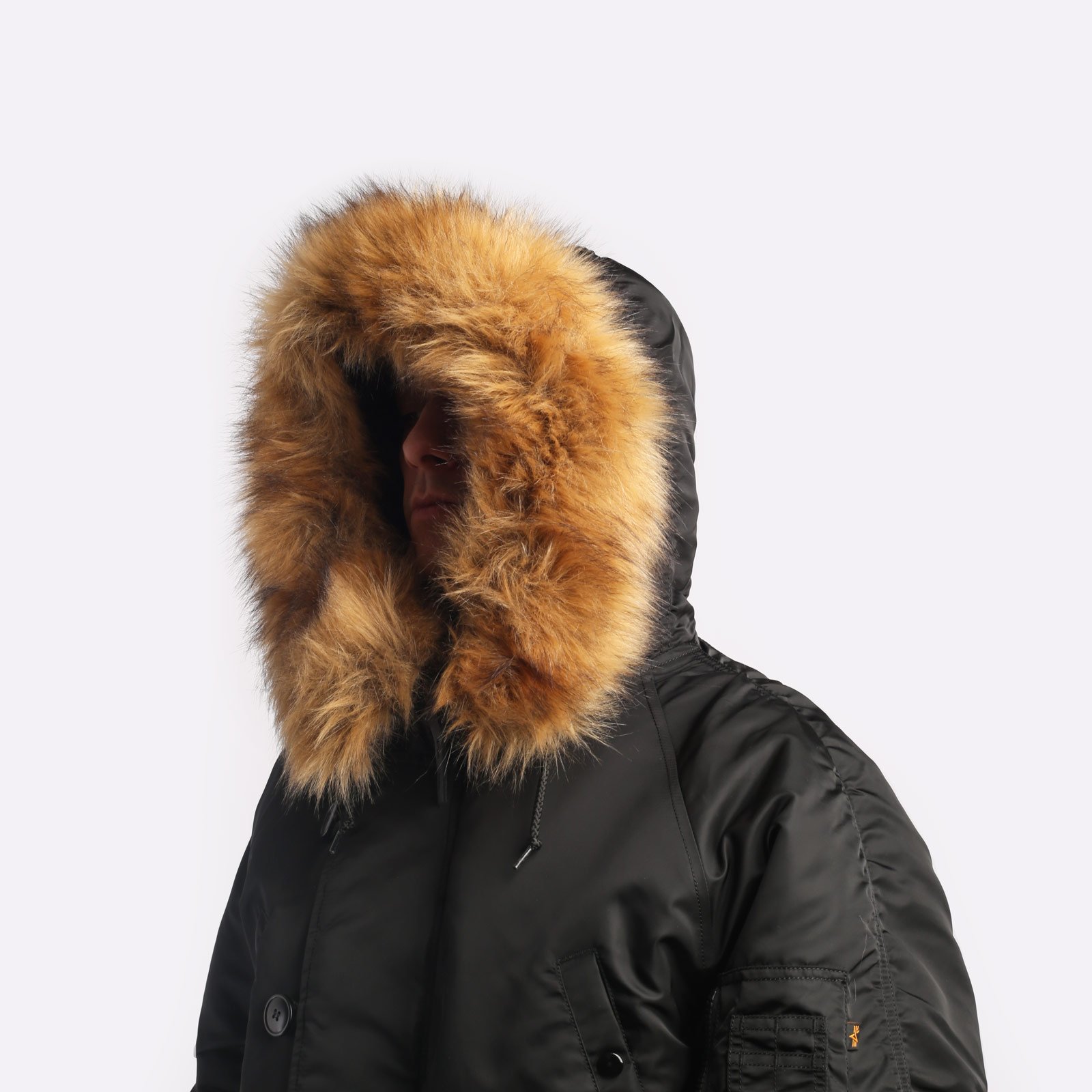 мужская черная куртка Alpha Industries Parka N-3B HERITAGE MJN31000C1-black - цена, описание, фото 4