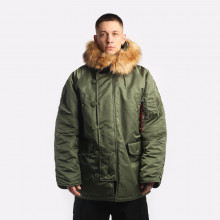 мужская куртка Alpha Industries Parka N-3B HERITAGE  (MJN31000C1-sage)