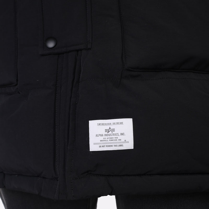 мужская черная куртка Alpha Industries N-3B QUILTED PARKA MJN51502C1-black - цена, описание, фото 6
