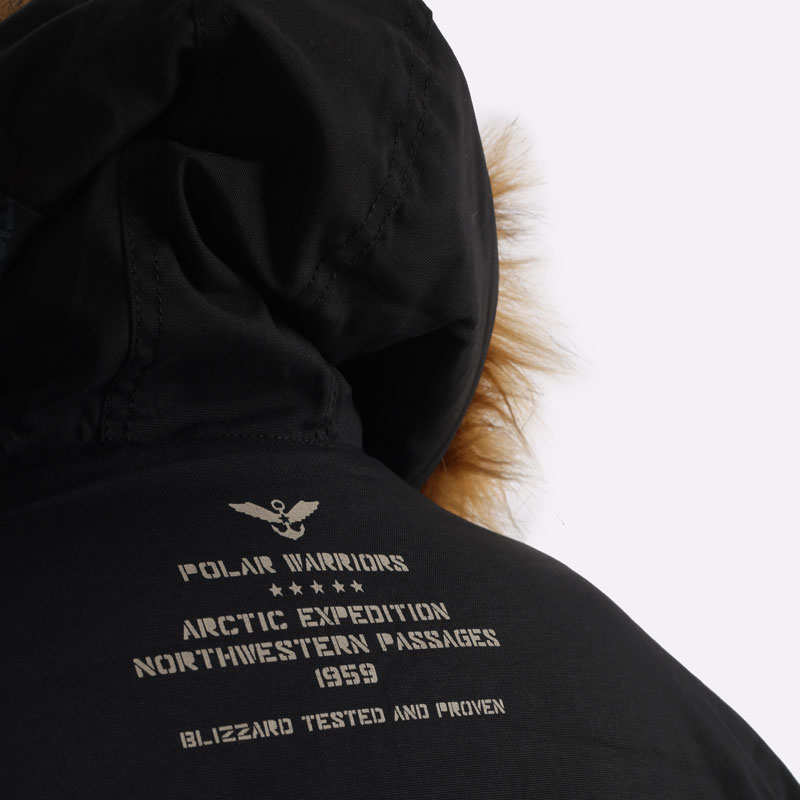 мужская черная куртка Alpha Industries N-3B ALPINE Parka MJN49503C1-black - цена, описание, фото 5