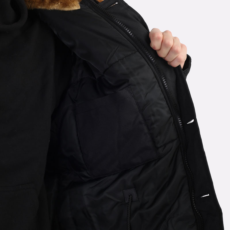 мужская черная куртка Alpha Industries N-3B ALPINE Parka MJN49503C1-black - цена, описание, фото 9
