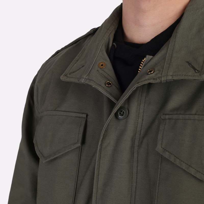 мужская зеленая куртка Alpha Industries M-65 Field Coat MJM24000C1-olive - цена, описание, фото 2