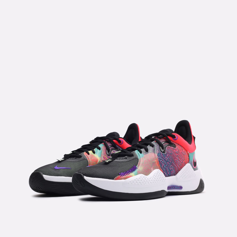 разноцветные баскетбольные кроссовки Nike PG 5 CW3143-600 - цена, описание, фото 4