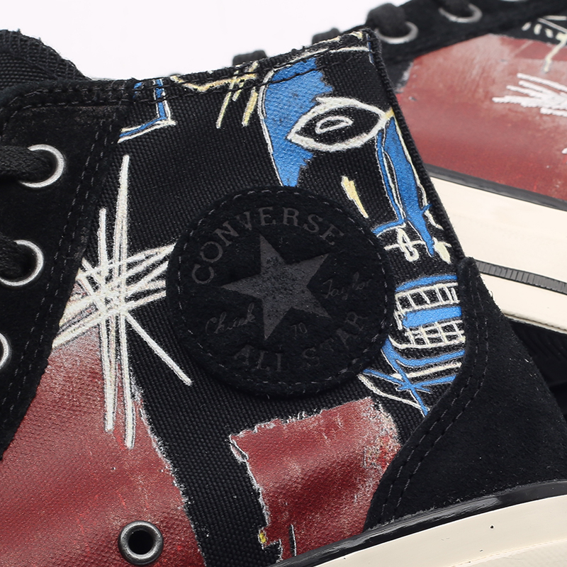мужские черные кеды Converse Chuck Hi x Basquiat 172585 - цена, описание, фото 6