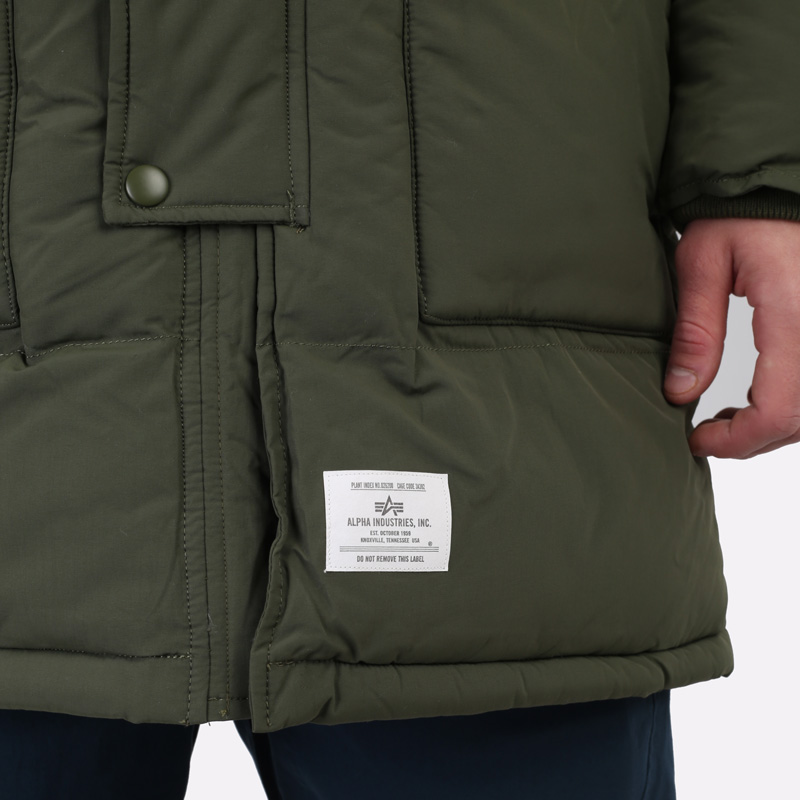 мужская зеленая куртка Alpha Industries N-3B MJN51502C1-drk green - цена, описание, фото 7