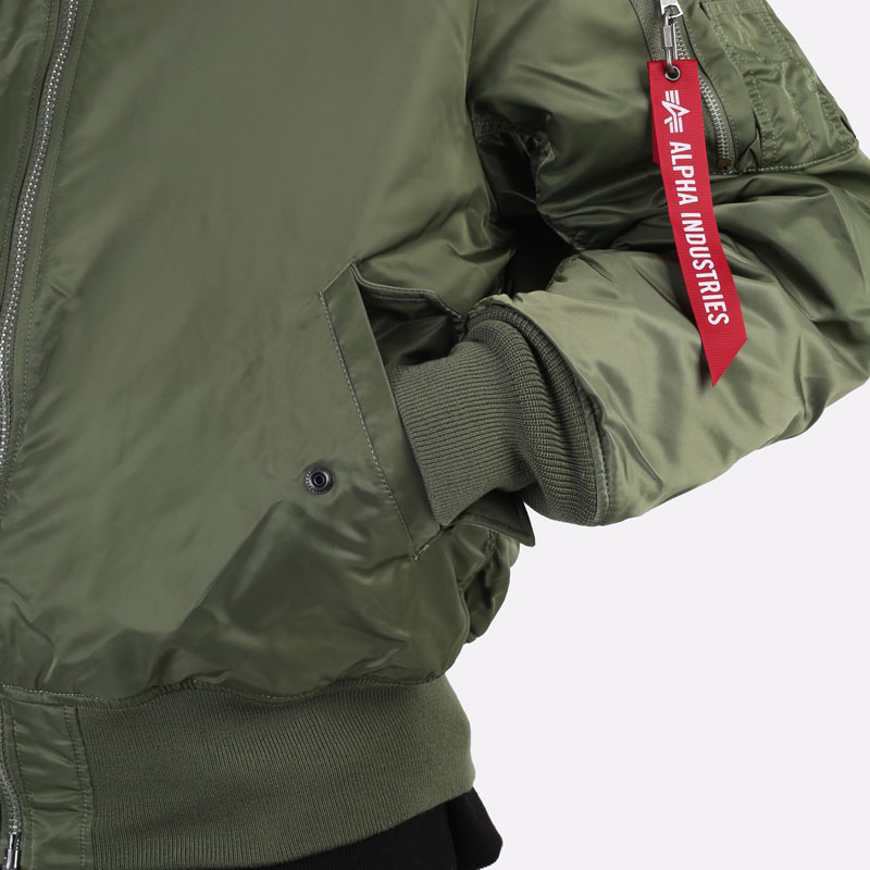 мужская зеленая куртка Alpha Industries MA-1 MJM21000C1-sage - цена, описание, фото 2