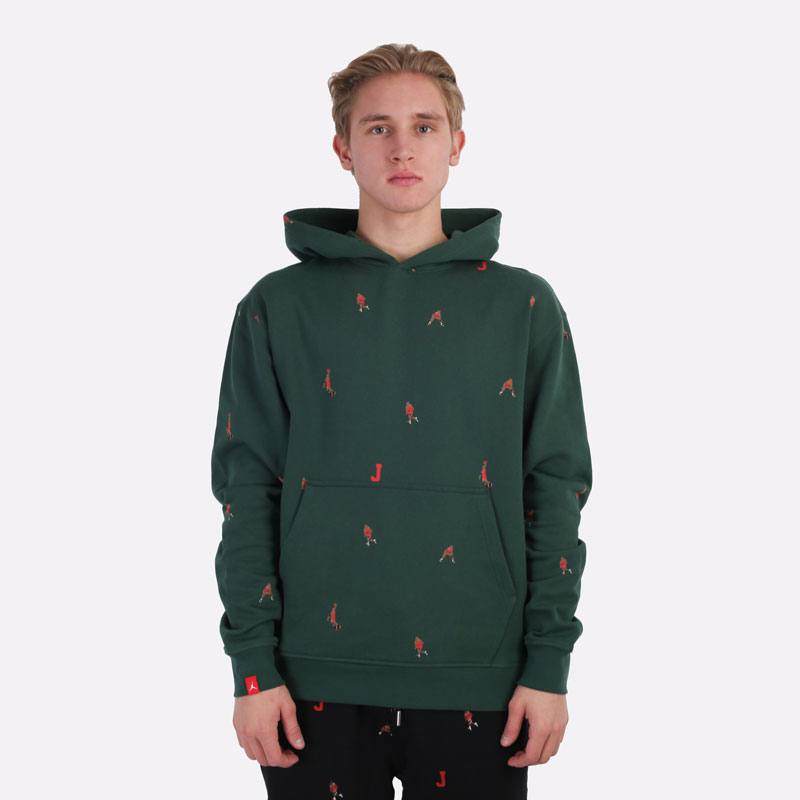 мужская зеленая толстовка Jordan ESSENTIAL STATEMENT FLEECE HOODIE DC9707-333 - цена, описание, фото 3