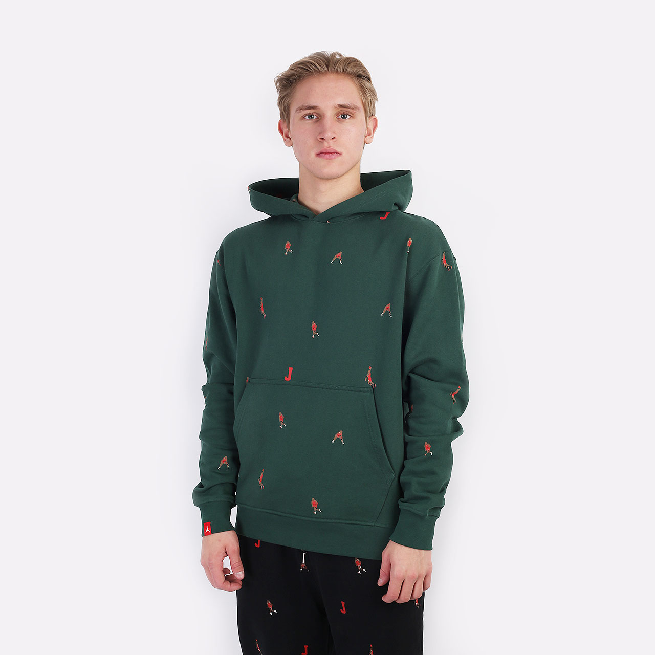 мужская зеленая толстовка Jordan ESSENTIAL STATEMENT FLEECE HOODIE DC9707-333 - цена, описание, фото 1