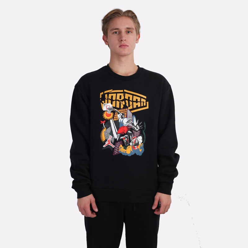Мужская толстовка Jordan Sport DNA HBR Fleece Crew (DC9615-010)  - цена, описание, фото 4