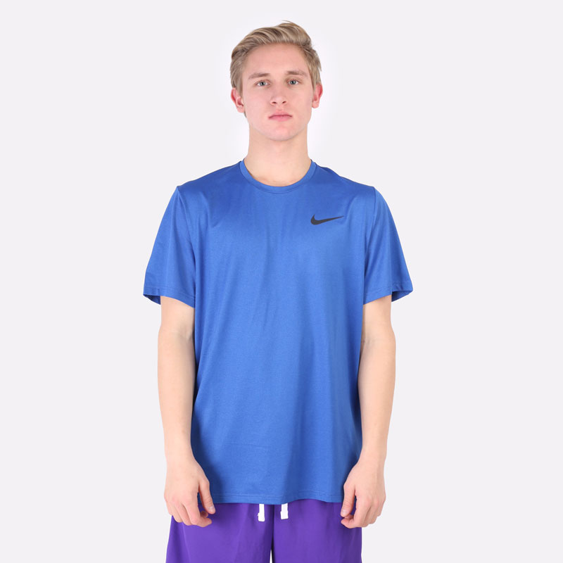 мужская синяя футболка Nike Pro Dri-FIT Short-Sleeve Top CZ1181-492 - цена, описание, фото 5