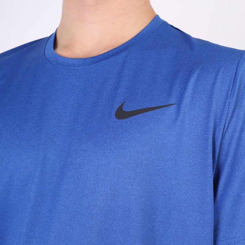 мужская синяя футболка Nike Pro Dri-FIT Short-Sleeve Top CZ1181-492 - цена, описание, фото 2