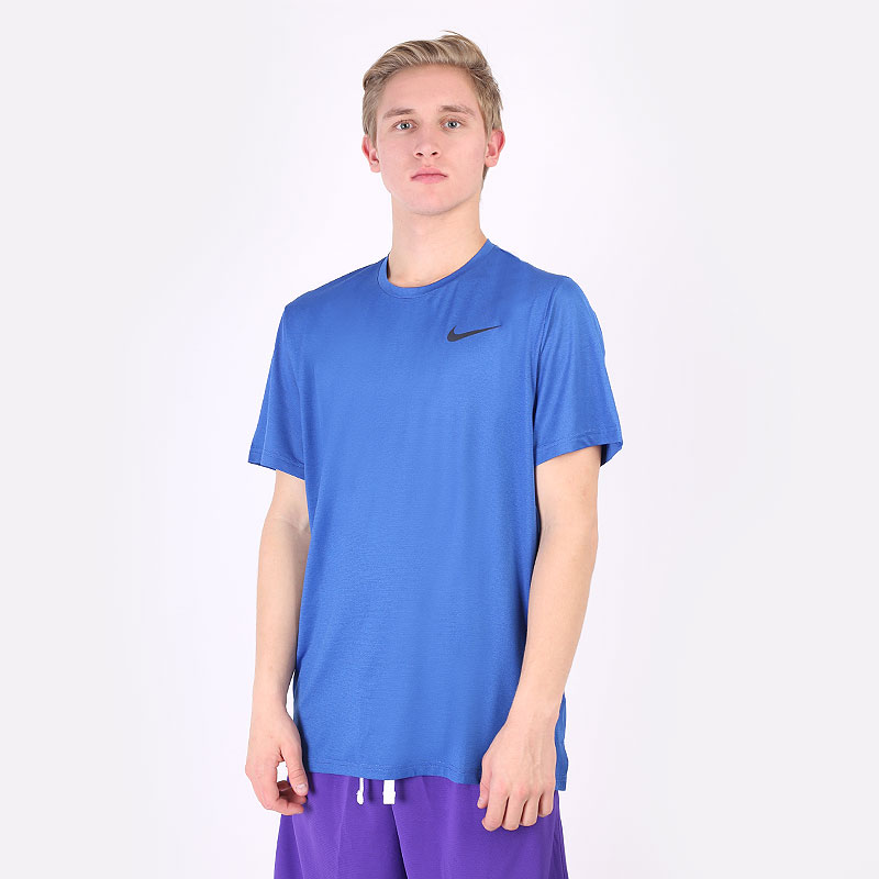 мужская синяя футболка Nike Pro Dri-FIT Short-Sleeve Top CZ1181-492 - цена, описание, фото 1