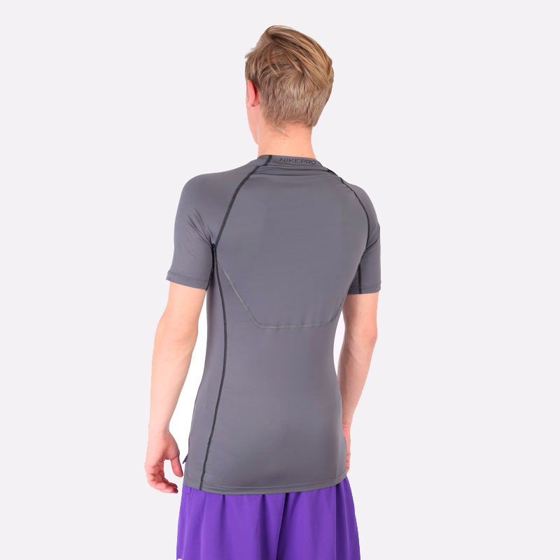 мужская серая футболка Nike Pro Dri-FIT Tight Fit Short-Sleeve Top DD1992-068 - цена, описание, фото 4