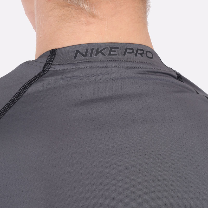 мужская серая футболка Nike Pro Dri-FIT Tight Fit Short-Sleeve Top DD1992-068 - цена, описание, фото 5