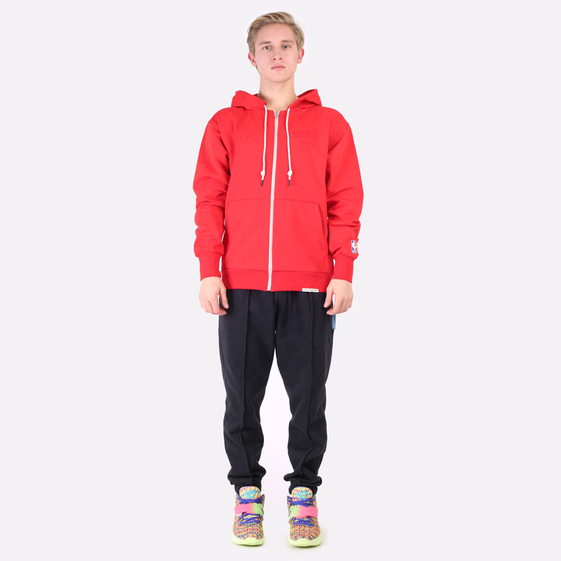 Мужская толстовка Nike Dri-FIT NBA Full-Zip Hoodie Chicago Bulls Standard Issue (DB1075-657)  - цена, описание, фото 7