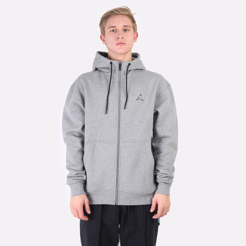 мужская серая толстовка Jordan Essentials Fleece Full-Zip Hoodie DA9810-091 - цена, описание, фото 5