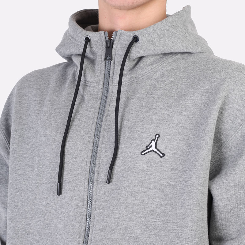 мужская серая толстовка Jordan Essentials Fleece Full-Zip Hoodie DA9810-091 - цена, описание, фото 2