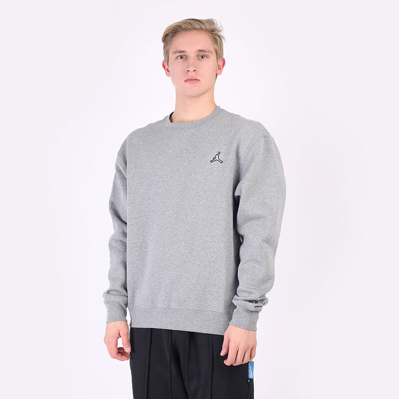 мужская серая толстовка Jordan Essentials Fleece Crew DN7954-091 - цена, описание, фото 1