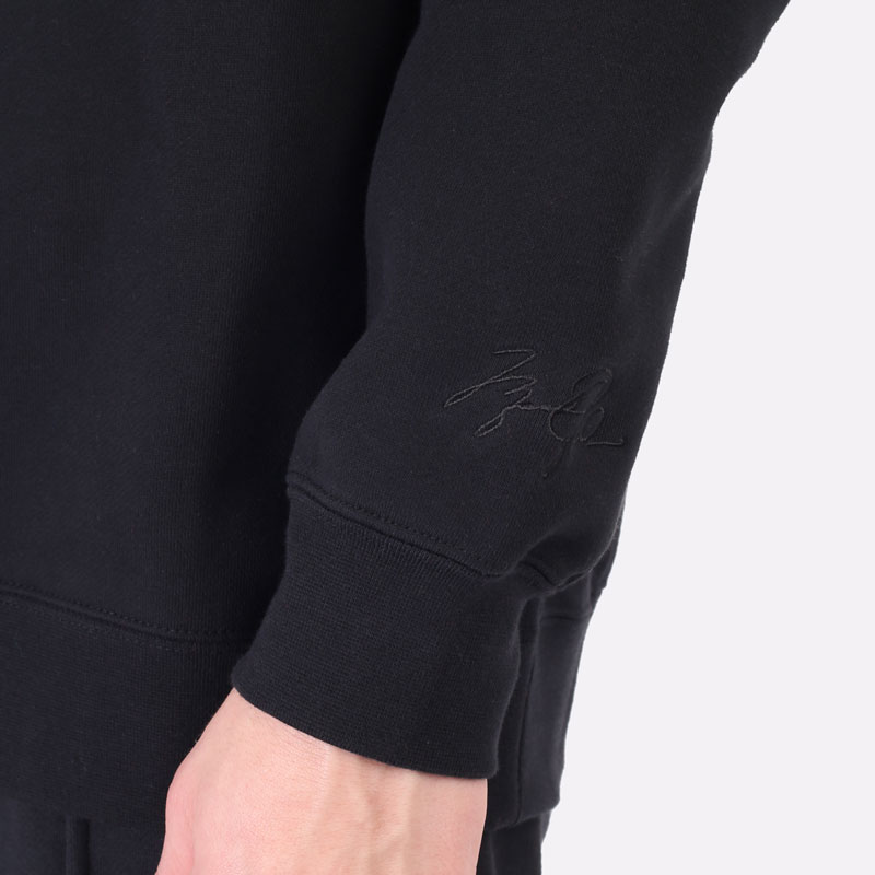 мужская черная толстовка Jordan Essentials Fleece Crew DN7954-010 - цена, описание, фото 3