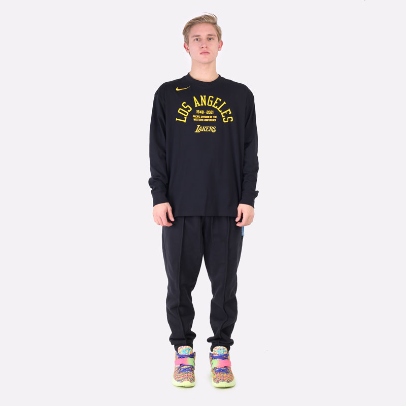 Лонгслив Nike T-shirt NBA Los Angeles Lakers Courtside (DA5897-010)  - цена, описание, фото 6