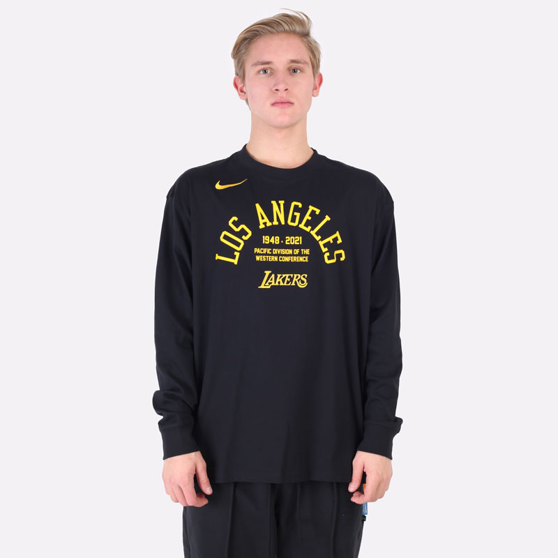 Лонгслив Nike T-shirt NBA Los Angeles Lakers Courtside (DA5897-010)  - цена, описание, фото 4